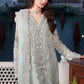 Sage Ice Mint & Gilded Silver: Embroidered Chiffon Suit