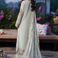 Sage Ice Mint & Gilded Silver: Embroidered Chiffon Suit