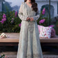 Sage Ice Mint & Gilded Silver: Embroidered Chiffon Suit