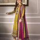 Olive Green and Maroon Chiffon Suit | Ready to Wear