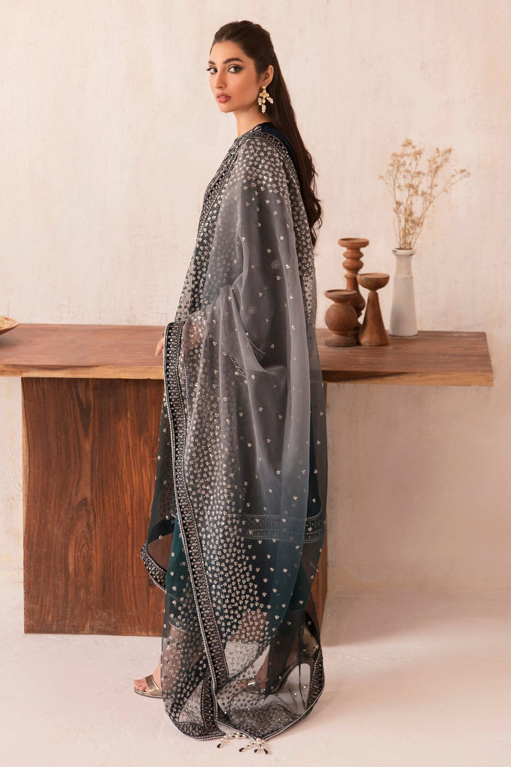 3 Piece  Stitched Valvet  Suit - Ready to Wear