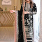 Opulent Black Velvet Embroidered 3-Piece Stitched Suit RTW