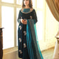03-Piece Velvet Embroidered Suit With Organza Dupatta