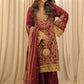 03-Piece Embroidered Silk Suit With Net Dupatta | Ready To Wear