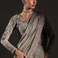 Selene Luminous Grey Sequined Chiffon Designer Saree | RTW