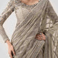 Selene Luminous Grey Sequined Chiffon Designer Saree | RTW
