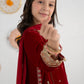 03 Piece Embroidered Chiffon Suit - Ready  To  Wear