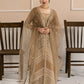 Brown Chikankari Cotton Suit with Embroidered Net Dupatta | Ready to Wear