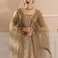 Brown Chikankari Cotton Suit with Embroidered Net Dupatta | Ready to Wear