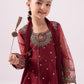 03 Piece Embroidered Chiffon Suit - Ready  To Wear