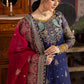 Royal Blue Heavy Embroidered Chiffon Suit with Adda Work |Ready to Wear