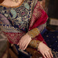 Royal Blue Heavy Embroidered Chiffon Suit with Adda Work |Ready to Wear
