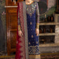 Royal Blue Heavy Embroidered Chiffon Suit with Adda Work |Ready to Wear