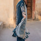 Teal Embroidered Semi Pure Chiffon Suit | Ready to Wear