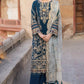 Teal Embroidered Semi Pure Chiffon Suit | Ready to Wear