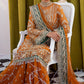 Mustard Embroidered Chiffon and Net Gararah Set | Ready to Wear
