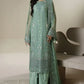 Soft Sage Green: Embroidered Chiffon Suit | Ready To Wear