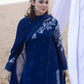 Royal Blue Embroidered Chiffon Suit | Ready to Wear