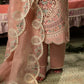 Blush Pink Embroidered Lawn Suit with Khaddi Net Dupatta | Ready to Wear