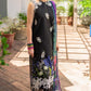 Black Floral Printed Lawn Suit with Embroidered Chiffon Dupatta |Ready to Wear