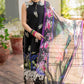 Black Floral Printed Lawn Suit with Embroidered Chiffon Dupatta |Ready to Wear