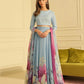 Blue Digital Printed Silk Set | Ready to Wear