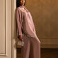 Mauve Pure Raw Silk Embroidered Suit with Adda Work |Ready to Wear