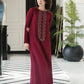 Maroon Silk Suit with Net Dupatta | RTW