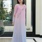Lilac & Ice Blue Ombre - 3-Piece Chiffon Suit | Ready To Wear