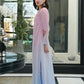 Lilac & Ice Blue Ombre - 3-Piece Chiffon Suit | Ready To Wear