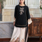 Black Shamooz Silk Sharara Set | Ready to Wear
