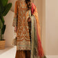 Mustard Embroidered Chiffon Suit | Ready to Wear