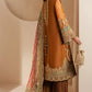Mustard Embroidered Chiffon Suit | Ready to Wear