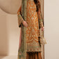 Mustard Embroidered Chiffon Suit | Ready to Wear