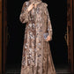 Taupe Micro 9000 Velvet Embroidered Festive Suit  | RTW