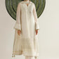 Elegant Ivory Semi Pure Chiffon Thread & Sequence Embroidered Suit | ready to wear