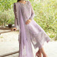 Pastel Lilac & Silver Embroidered Chiffon Suit | Ready To Wear