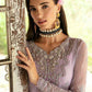 Pastel Lilac & Silver Embroidered Chiffon Suit | Ready To Wear