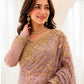 Elegant Embroidered Net Saree with Silk Trouser - Adda & Sequence Work | RTW