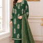Green Embroidered Shamoz Silk Long Shirt Suit | Ready to Wear