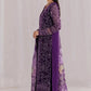 Rich Jewel Purple & White: Printed Chiffon Suit