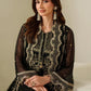 Midnight Black Heavy Embroidered Chiffon 3-Piece Ready-to-Wear