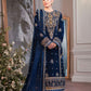 Royal Blue Heavy Embroidered Velvet Suit | Ready To Wear