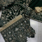 Dark Green Sequence Embroidered Semi Pure Chiffon Suit | Ready to Wear