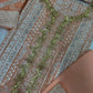 Blush Pink Semi Pure Chiffon Ready to Wear Festive Suit