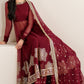 Maroon Semi Pure Chiffon Ready to Wear Sequence Embroidered Lehenga Suit