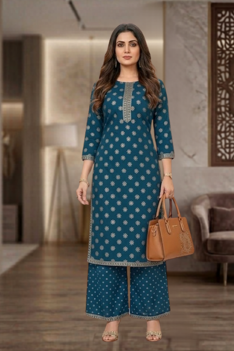 Premium Collection Plazzo Rayon 2PCS  Suit For Women| Ready To Wear