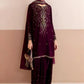3 Piece Stitched Velvet Embroidered Suit - Ready To Wear