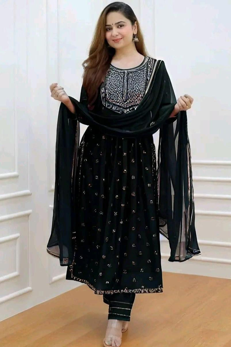 Elegant Anarkali 3 piece Suit with Dupatta | Ready To Wear