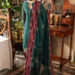Dark Green Luxury Heavy Embroidered Chiffon 3-Piece Ready-to-Wear